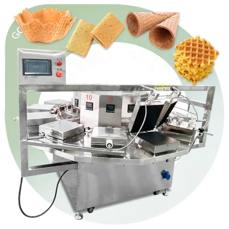 ماكينة صنع الوافل التجارية لفافة البيض المحمصة عملة تستخدم عصا الويفر والبسكويت والوجبات الخفيفة والخبز والآيس كريم