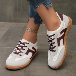 Zapatillas Blancas de Mujer para Primavera, Planas, Talla Grande, Estilo Alemán, Casuales, Deportivas, Combinables con Todo, para Estudiantes - Product Image 4