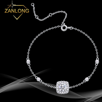 Zanlong 13465 vente chaude Fine chaîne lien Bracelets 925 argent et diamant Moissanite mode bijoux Bracelets & Bracelets