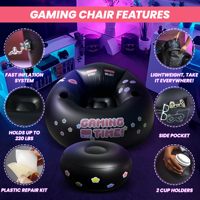 Air Bean Bag Canapés Gonflable Assis Puff Beanbag Paresseux Sofa Chair Gaming Bean Bags Chair Esthétique avec repose-pieds Ottoman