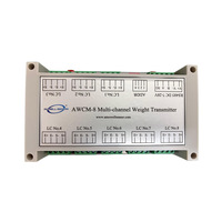 Transmisor de Pesaje AWCM-8 de 0.1-1g, 8 Canales, RS485, Conversión A/D de 24 bits para Contenedores de Basura Inteligentes Basados en PLC