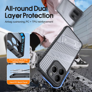 Funda Protectora para Teléfono Azlefo con Diseño de Armadura de TPU+PC a Prueba de Golpes con Soporte para Oppo Reno 14/14pro <span class=keywords><strong>Realme</strong></span> 15/15T/13/12/<span class=keywords><strong>11</strong></span> - Product Image 4