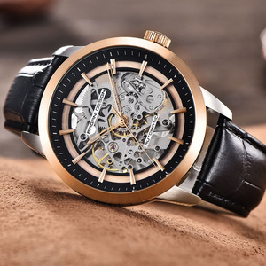Berjani Men's Mechanical <b>Watch</b> Automatic Skeleton Luminous Stainless Steel <b>Case</b> 13mm 30M Waterproof PD-1638 - Product Image 4
