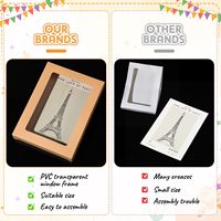 Boîte à muffins/cupcakes en papier kraft aseptique en vrac avec fenêtre transparente, 4 à 24 trous, et cadre enveloppe en PVC pour stockage de photos