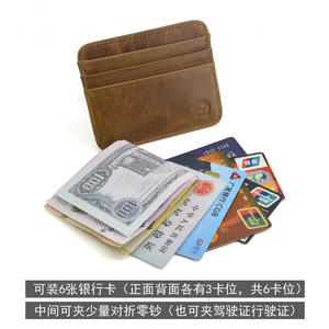 Portefeuille en cuir de vachette de première qualité, porte-cartes, porte-<span class=keywords><strong>carte</strong></span> de bus, porte-permis de conduire, sac à main, prix d'usine - Product Image 6