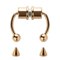 Anneau nasal magnétique en fer à cheval en acier inoxydable Anneau nasal réutilisable sans perçage Faux piercing magnétique pour le nez