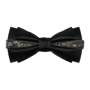 Papillon Formale in Stile Inglese-Coreano per Matrimonio Papillon da uomo. Papillon Rosso e Nero per <span class=keywords><strong>Testimone</strong></span> e <span class=keywords><strong>Sposo</strong></span> - Product Image 4