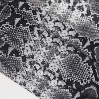 Tissu en Chiffon Imprimé Peau de Serpent, Tissu Georgette à Motif Serpent Vintage, Matière Légère et Respirante pour Robe, Écharpe, Chemise