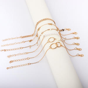 Gold Plated Alloy <b>Bracelet</b> <b>Set</b> With Imitation Pearl And Circle Design For Women Trendy Fashion Jewelry <b>Sets</b> - Product Image 3
