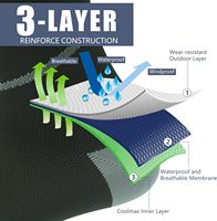 Chaussettes de randonnée, de pêche, de camping, de sport de plein air respirantes unisexes en maille tricotée imperméable de haute qualité OEM