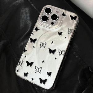 เคสโทรศัพท์ที่เหมาะสำหรับ iPhone 17 Pro Max, เคสโทรศัพท์กันกระแทกและกันตกแบบเลเซอร์ระดับไฮเอนด์ ลายผีเสื้อสีดำ รูขนาดใหญ่ - Product Image 5