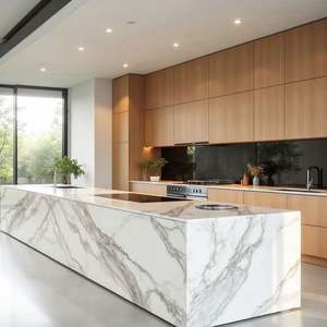 Custom Wooden Modular Modern Kitchen <b>Cabinet</b> <b>Organizers</b> with Liner and Drawer for Apartment and Villa - Product Image 3