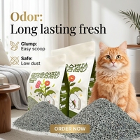 OEM Pasir Kucing Bentonit Abu-abu 0.5-2mm Kontrol Bau Ekstra Rendah Debu Cepat Menggumpal Sangat Menyerap 5kg