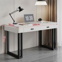 Mesa de Estudio al por Mayor con Cajones, Superficie de Piedra Sinterizada con Efecto Mármol para Dormitorio, Fabricante OEM ODM, MOQ Bajo