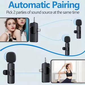 Micrófonos Lavalier Inalámbricos Profesionales Omnidireccionales 3 en 1 con Reducción de Ruido USB-C, Mini Micrófonos Lavalier Inalámbricos para - Product Image 4