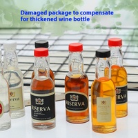 Botol anggur kaca transparan 50ml, dengan tutup sekrup, botol Mini kosong 20ml untuk minuman anggur asing kecil