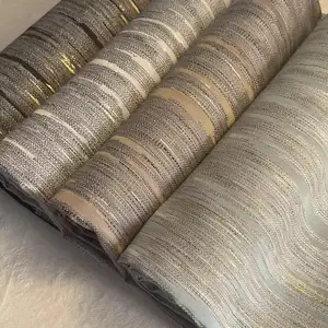 2023 Factory Direct Sales Simple Gold Jacquard Light Luxury Stripe Design High Precision Blackout Yarn Dyed Fabric For Fabric