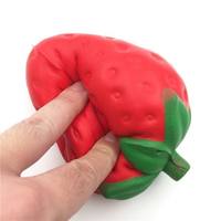 Juguete Antiestrés de Fresa Grande, de Rebote Lento, Modelo de Fruta de Simulación, Adorno, Súper Suave, Tamaño Grande