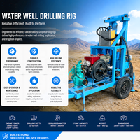 Petite machine de forage rotative hydraulique diesel tractable de 200 m et 35 CV pour puits d'eau agricoles, avec tiges de forage et trépans