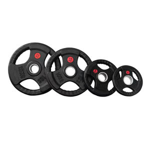 In Stock 50mm 2.5-20kg Rubber & <b>Cast</b> <b>Iron</b> Deep Dish Change <b>Plate</b> Weight <b>Plates</b> with Reinforced Center for Maximum Durability - Product Image 1