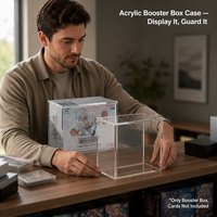 Boîtier de protection magnétique en acrylique pour boosters TCG, transparent, pour cartes à collectionner, présentoir et rangement, vente en gros, fournisseur OEM ODM