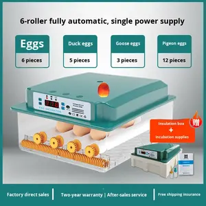 Incubadora de huevos completamente automática de 220V PP <span class=keywords><strong>PC</strong></span> para hogares pequeños nueva incubadora inteligente para pollo, pato, Paloma, huevos de conejo - Product Image 6