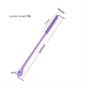 <span class=keywords><strong>Brosse</strong></span> en silicone multicolores à haute élasticité spécialement conçue pour nettoyer les parois intérieures de petits tuyaux et de pailles - Product Image 5