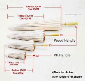 Sombrilla de Bambú Ecológica Guansen para Bodas, Decorativa, Pintada, de 56cm/84cm, Multicolor, Natural, Hecha a Mano - Product Image 5