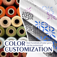 Production et vente en gros de tissu jacquard tricoté en couches d'air, en forme de fleur, coloré, pour matelas et oreillers en latex