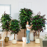 Bonsaï d'arbre de figuier artificiel d'intérieur de haute qualité, plante artificielle en plastique durable pour la décoration de la maison et du bureau, pour l'aménagement paysager et les anniversaires