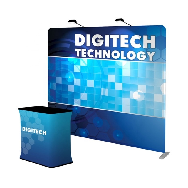 60 Order Portable Tension Fabric Backdrop Display Free Standing Photo Booth, Tension Fabric Backdrop Display, Media Wall Display