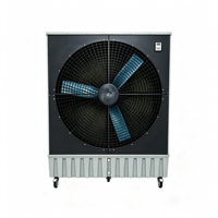 Refroidisseur d'air évaporatif mobile sur roues, débit d'air élevé de 40000 CMH, grand réservoir d'eau de 140 L pour le refroidissement des usines, des entrepôts et des ateliers