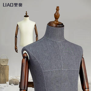 Maniquí Masculino para Trajes de Negocios, Brazos Flexibles, Parte Superior del Cuerpo en Lino Negro, Maniquí Masculino para <span class=keywords><strong>Sastre</strong></span>, Torso, Exhibición de Trajes - Product Image 5