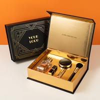 Emballage cosmétique magnétique en carton rigide de luxe, grande boîte cadeau en papier avec logo personnalisé