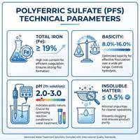 Agent universel industriel de suppression de la turbidité et des impuretés à base de sulfate polyferrique (PFS)