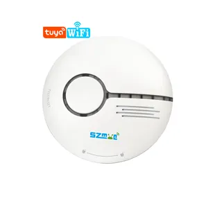 Tuyaスマート2.4Ghz wifiの煙検出器スマートライフAPP wifi煙警報センサーワイヤレスバッテリ駆動
