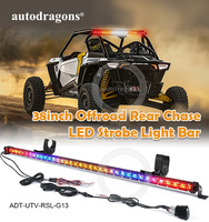 Barre lumineuse arrière LED IP67 ultra-mince 4D 9 modes stroboscopiques clignotants, feux de freinage, feux de marche arrière et de poussière pour SSV ATV UTV RZR 4X4 SXS