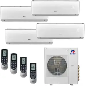 Die Gree Multi21 Quad-Zone LIVO 42.000 BTU Wand halterung Mini Split Klimaanlage Wärmepumpe 208-230V