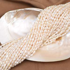 Perles de culture d'eau douce Keshi naturelles de Zhuji, non nucléaires, baroques, irrégulières, blanches, semi-finies, pour collier femme, vente en gros DIY - Product Image 4