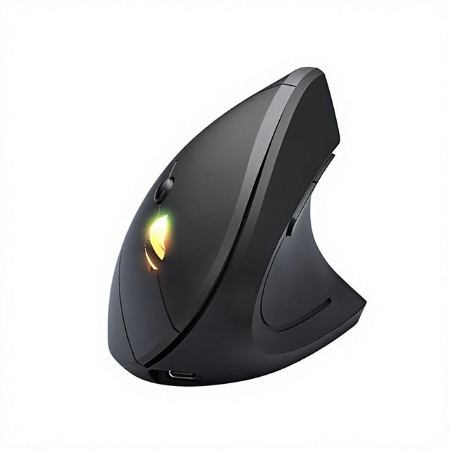 5th-Generation Silent 24G Wireless USB Vertical Mouse Ergonomic Design for Large Hands Right-Handed Laptop Use Compatible for