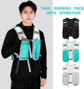 Gilet d'hydratation réfléchissant imperméable en néoprène personnalisé pour femme avec porte-bouteille 500 ml, idéal pour la randonnée, le cyclisme, le marathon, la course à pied et le support de téléphone - Product Image 6
