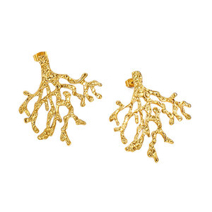 Wholesale Bulk 316L Stainless Steel 14k 18k Pvd Gold Plated High Quality Jewelry Fashion <b>Stud</b> Cactus Earrings for Women - Product Image 5