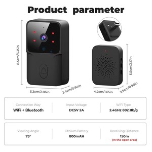 Wholesale WiFi <strong>Doorbell</strong> Home Tuya Smart Wireless <strong>Doorbell</strong> Battery Powered Camera Door Bell <strong>with</strong> <strong>Chime</strong> - Product Image 4