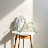 Pochette à Cordon en Soie Satinée Personnalisée de Luxe, Emballage pour Casquette, Sac à Main, Chaussure et Chapeau, Sacs de Rangement Cadeaux avec Housse Anti-Poussière