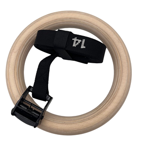 Wooden Customizable 28mm 32mm <b>Size</b> Gymnastic Equipment <b>Adjustable</b> Strap Gym <b>Rings</b> for Core Strength Exercise - Product Image 5