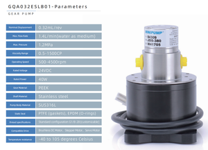 Bomba de engranajes magnética de alta presión premium de 0.32mL/rev con motor integrado para dosificación y dispensación precisa de cremas cosméticas - Product Image 3