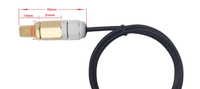 Sonde de température et d'humidité en laiton fritté à montage fileté SHT20 SHT30 SHT40 SHTC3 I2C pour la surveillance des armoires, conduits et systèmes CVC