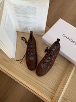 Tendance 2026 : Ballerines vintage pour femme à lacets en daim microfibre, chaussures décontractées à semelle en caoutchouc, support usine OEM ODM personnalisé