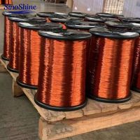 Kawat Tembaga Padat Berlapis Enamel Lacquer Kelas Suhu 130 B dengan Isolasi PE untuk Aplikasi Peralatan Listrik