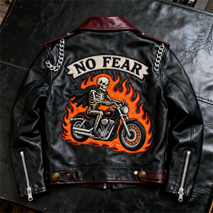 Custom Fashion Streetwear Bomber jacke Print Bestickte Vintage Motocross Biker Riding Motorrad Motorrad jacke für Männer - Product Image 1
